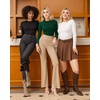 image:imageMANGOPOP Crew Neck Bodysuits for Women Long Sleeve Body Suit Going Out T Shirts Tops04long Sleeve Dark Green Fleece Lined