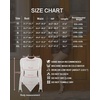 image:imageMANGOPOP Crew Neck Bodysuits for Women Long Sleeve Body Suit Going Out T Shirts Tops04long Sleeve Dark Green Fleece Lined