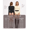 image:imageMANGOPOP Long Sleeve Thong Bodysuits for Women Crew Neck Cotton Body Suits Slim Fit Basic Bodysuit TopsCreamy White