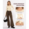 image:imageMANGOPOP Long Sleeve Thong Bodysuits for Women Crew Neck Cotton Body Suits Slim Fit Basic Bodysuit TopsCreamy White