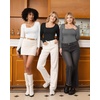 image:imageMANGOPOP Women Asymmetrical Neck Long Sleeve Basic T shirt Bodysuit TopsA01black
