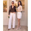 image:imageMANGOPOP Womens Button Down Long Sleeve Bodysuit Collared TopApricot
