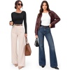 image:imageMANGOPOP Womens Long Sleeve Bodysuit Asymmetrical Neck Going Out Fall TopsBlack
