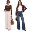 image:imageMANGOPOP Womens Long Sleeve Bodysuit Asymmetrical Neck Going Out Fall TopsCoffee