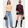 image:imageMANGOPOP Womens Mock Neck Long Sleeve Ruched Bodysuit Casual Fall Top 2026Nude