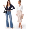 image:imageMANGOPOP Womens Wrap V Neck Ruched Long Sleeve Bodysuit TopNavy Blue