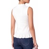 image:imageMANGOPOP Womens Vest Tops for Women Ruffle Button Down Sleeveless SweaterWhite