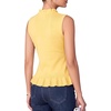 image:imageMANGOPOP Womens Vest Tops for Women Ruffle Button Down Sleeveless SweaterYellow