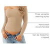 image:imageMANGOPOP Off The Shoulder Tops for Women Sexy Long Sleeve T Shirt SlimB7long Sleve Mocha