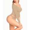 image:imageMANGOPOP Off The Shoulder Tops for Women Sexy Long Sleeve T Shirt SlimB7long Sleve Mocha