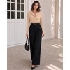 image:imageMANGOPOP Womens Cowl Neck Top Long Sleeve Shirts Regular Fit T ShirtsNude
