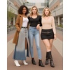 image:imageMANGOPOP Womens Scoop Neck Long Sleeve Shirts for Women Double Lined Tops Fall Outfits for Women 2025Ochre