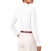 image:imageMANGOPOP Womens Blouse Button Down Long Sleeve Bodysuit Collared Shirt02 White