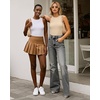 image:imageMANGOPOP Womens Tank Top Bodysuit Racerback Halter TopsLight Apricot