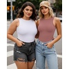 image:imageMANGOPOP Womens Tank Top Bodysuit Racerback Halter TopsMarsala