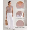 image:imageMANGOPOP Womens V Neck Sweater Vest Cap Sleeve Knit Top Casual WorkOatmeal