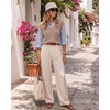 image:imageMANGOPOP Womens V Neck Sweater Vest Cap Sleeve Knit Top Casual WorkOatmeal