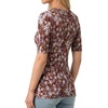 image:imageMANGOPOP Half Sleeve Tops for Women Crew Neck Slim Fitted Casual Going OutFloral Print